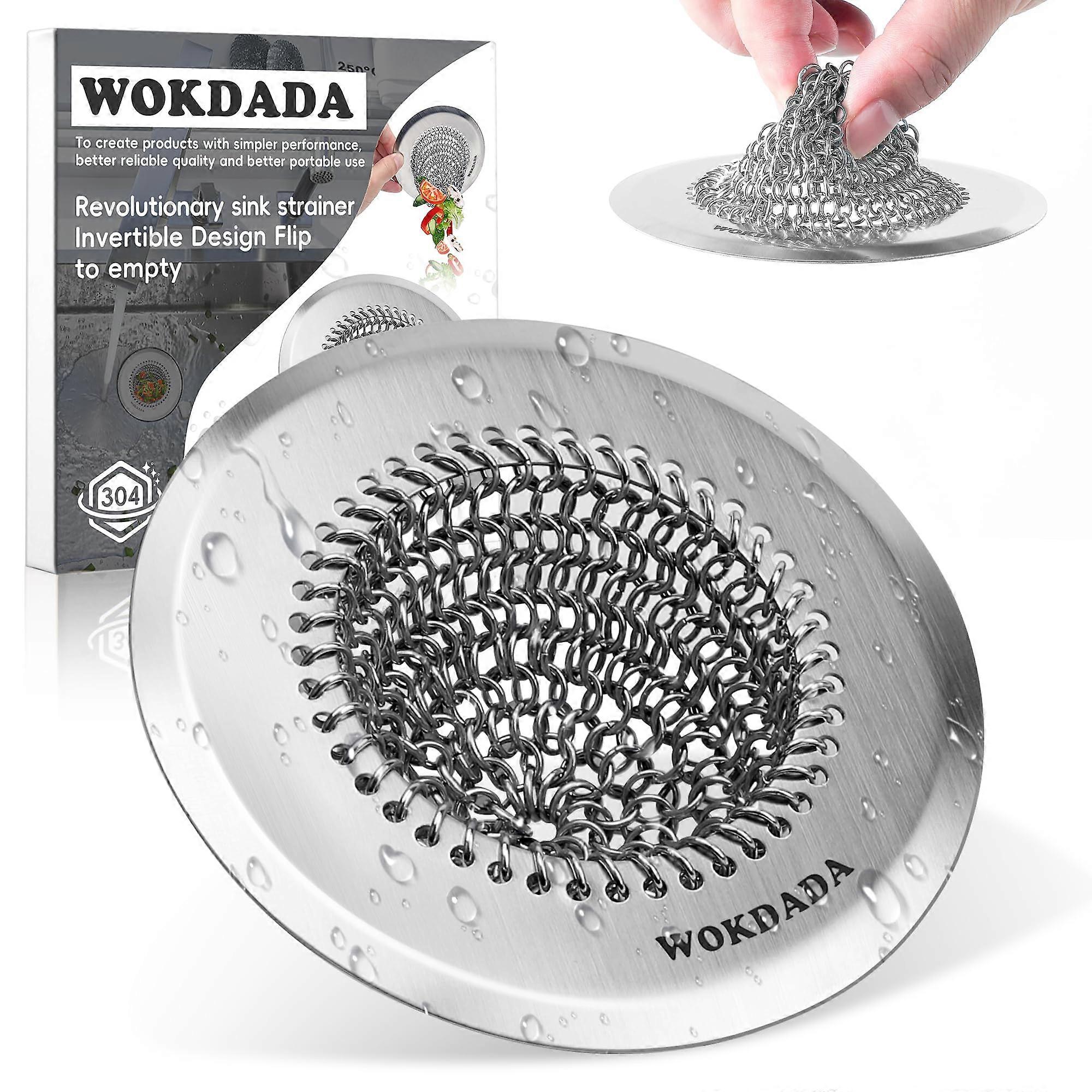 304 Stainless Steel Kitchen Sink Strainer, Reversible Mesh Design, RustProof, Large Capacity