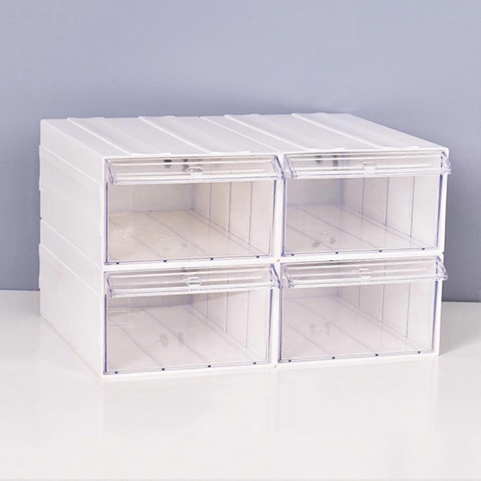 Screw Storage Organizer with 4 Drawer Modular Stackable Design for Garage and Workshop Parts