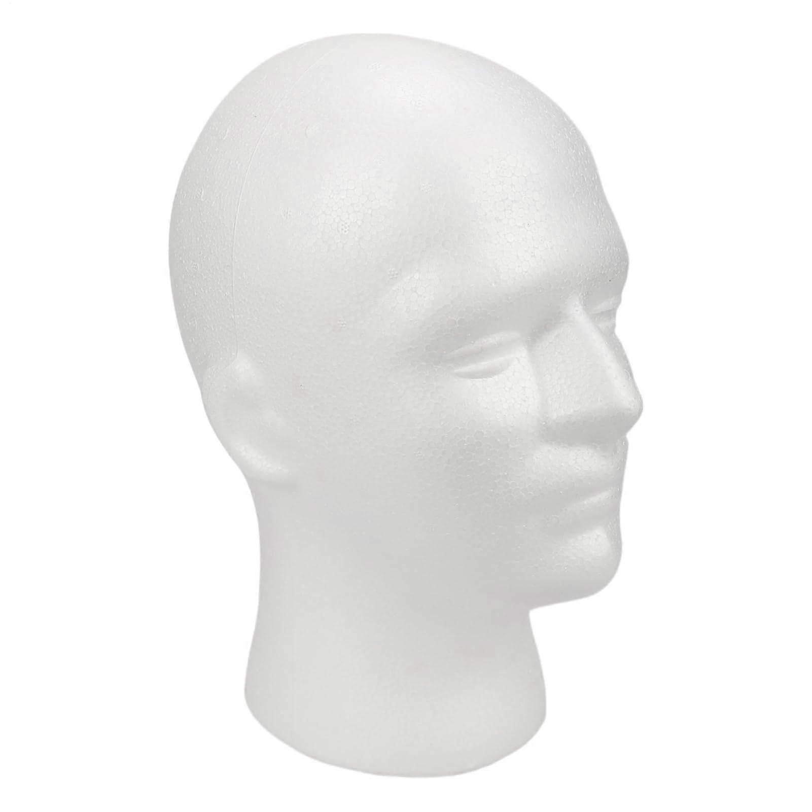 Foam Wig Head with Steady Base and Realistic Proportion for Salon Display and Wig Styling