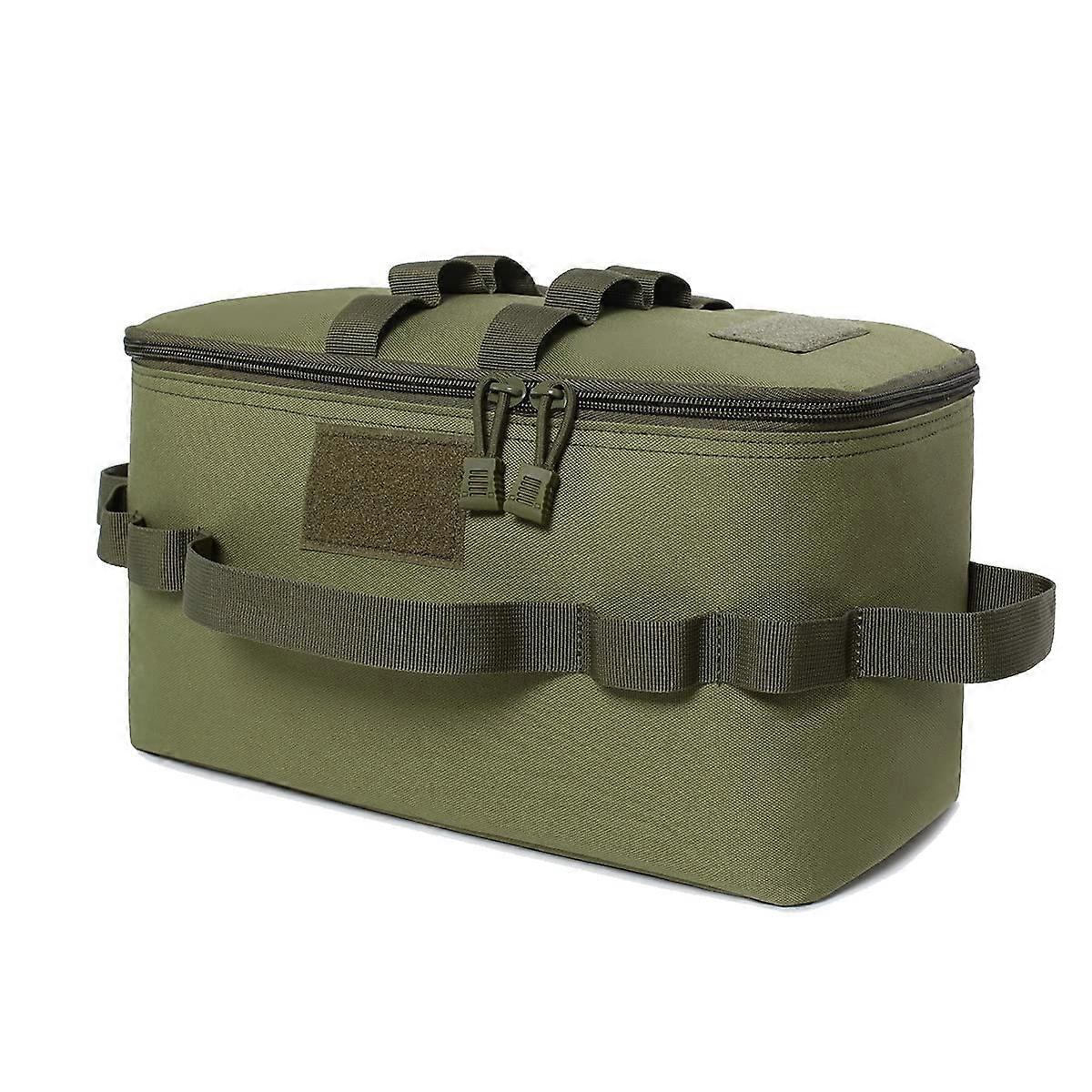 Camping Storage Bag Green with MultiPocket Design and External Hanging Webbing for Outdoor Gear