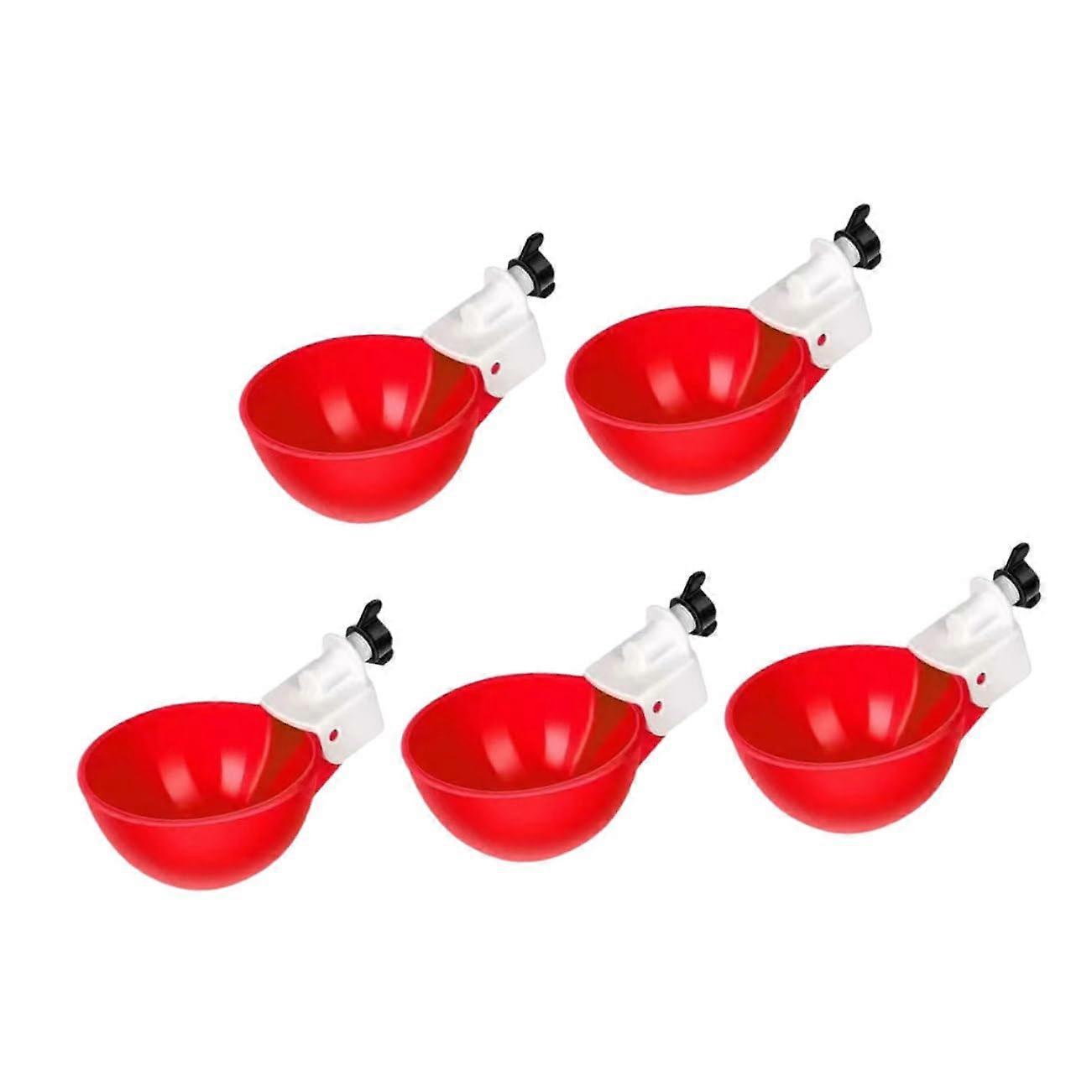 5pcs Automatic Chicken Waterer Cups with Large Capacity and Easy Replacement for Poultry