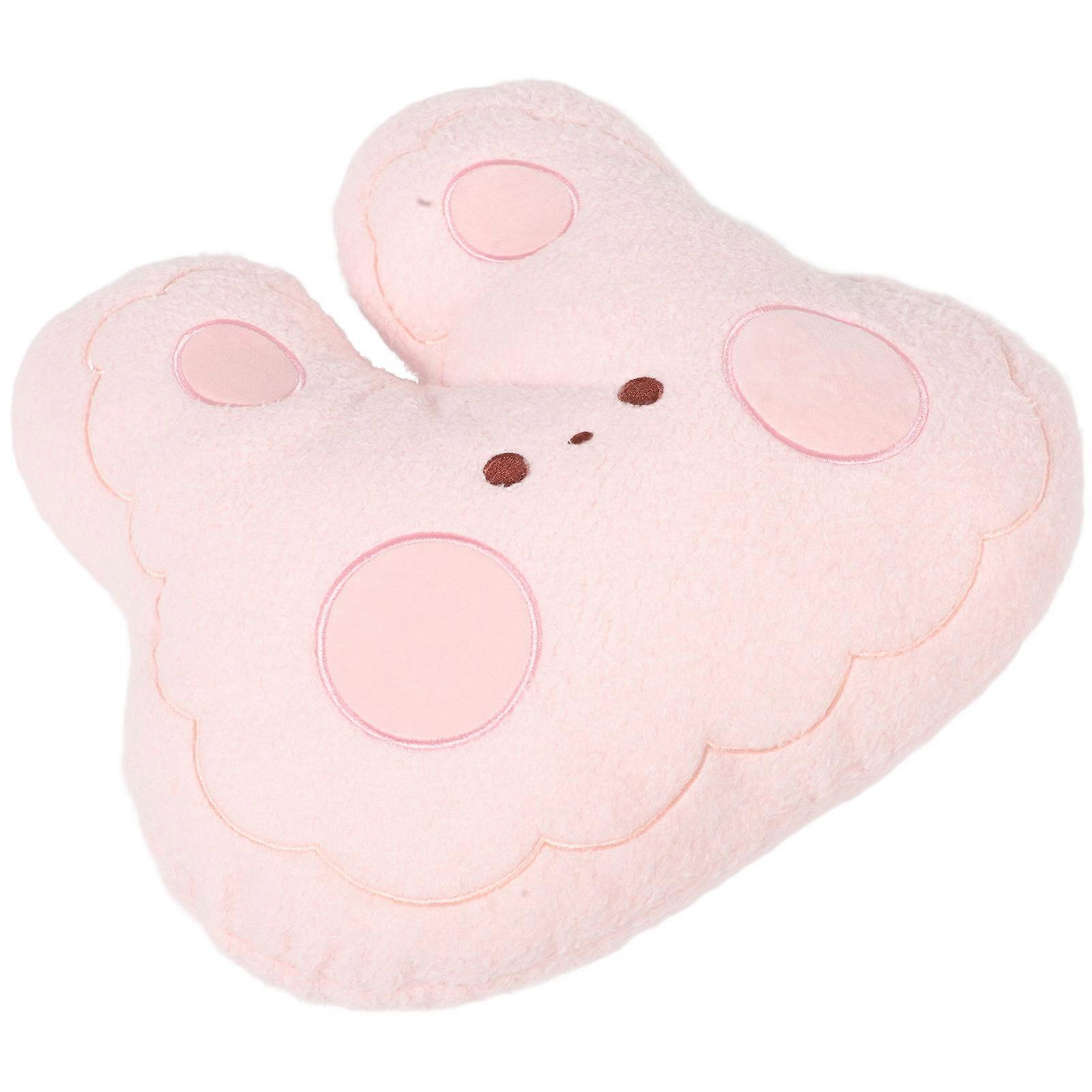 Rabbit Plush Lumbar Support Pillow for Car Use Soft Bunny Cushion