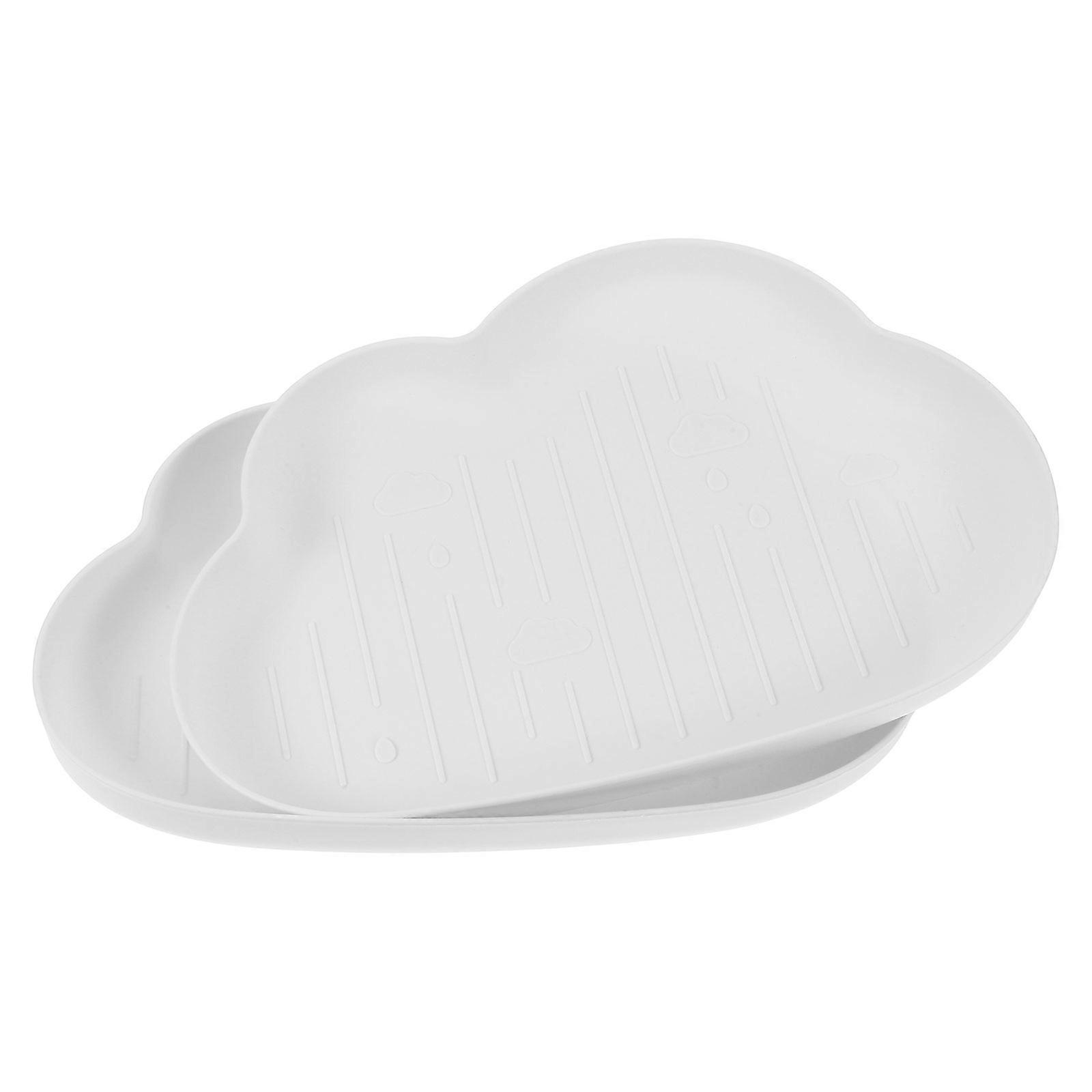 Plate Cloud Shape for Storage Use 2Pcs Fruit Candy Snack Holder