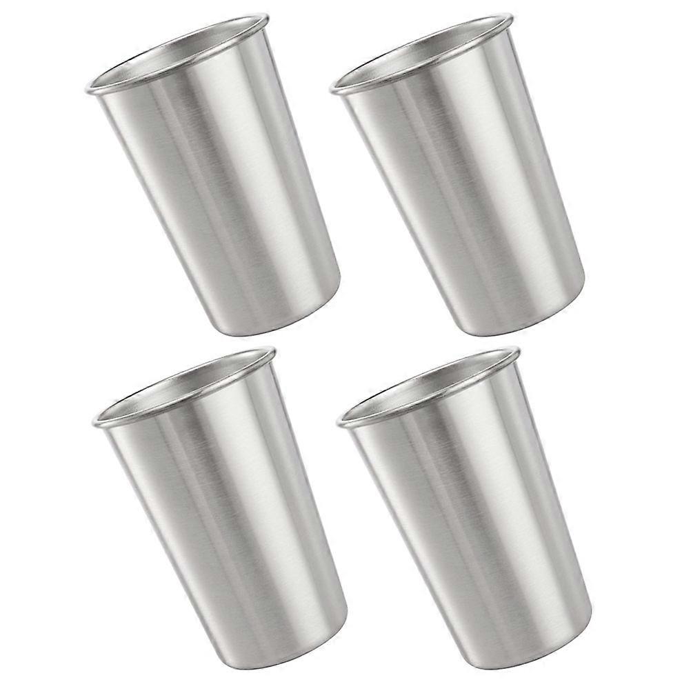 Stainless Steel Milk Cup for Drinking 4Pcs Beverage Cups Set