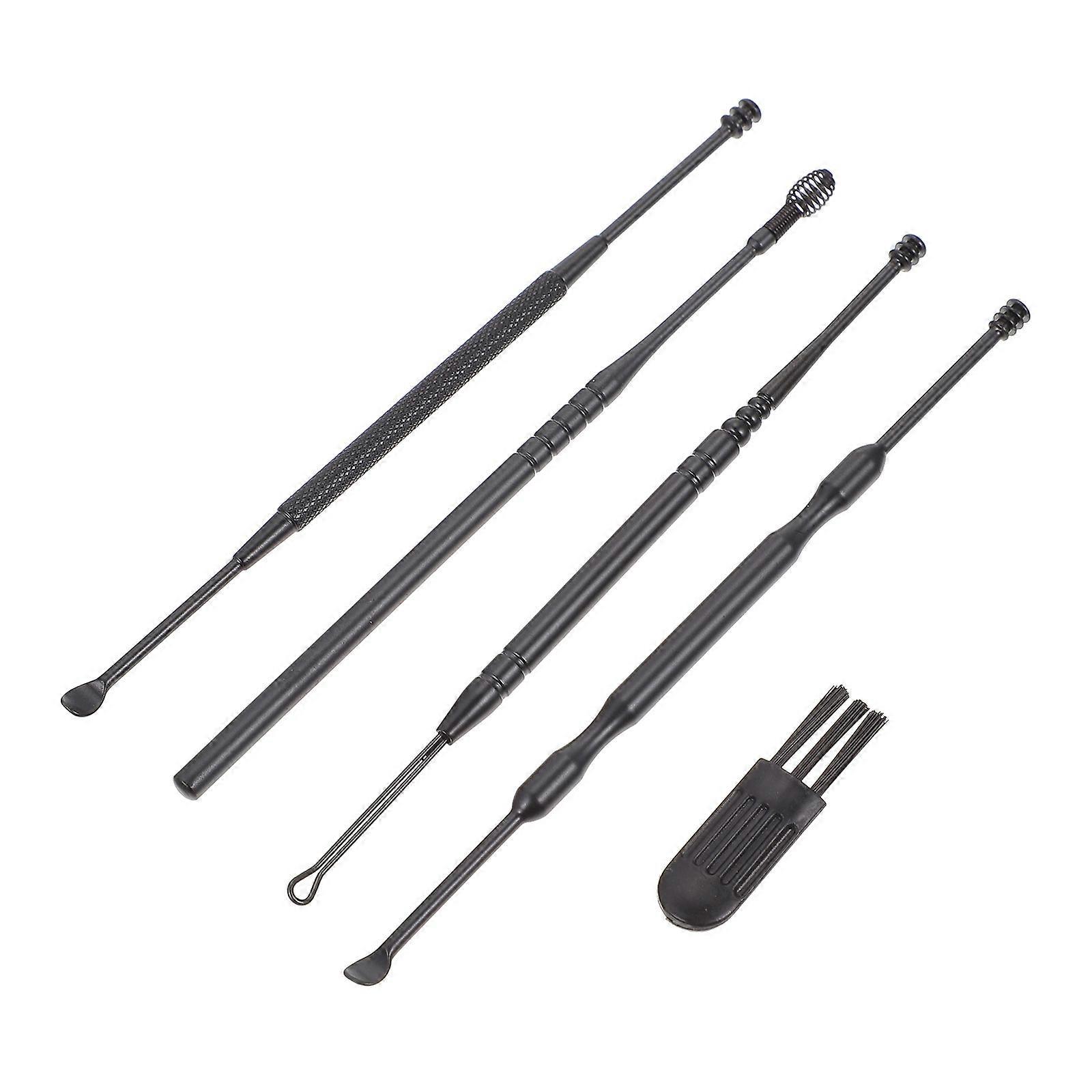 Black Stainless Steel Ear Tools for Ear Cleaning One Set Kit