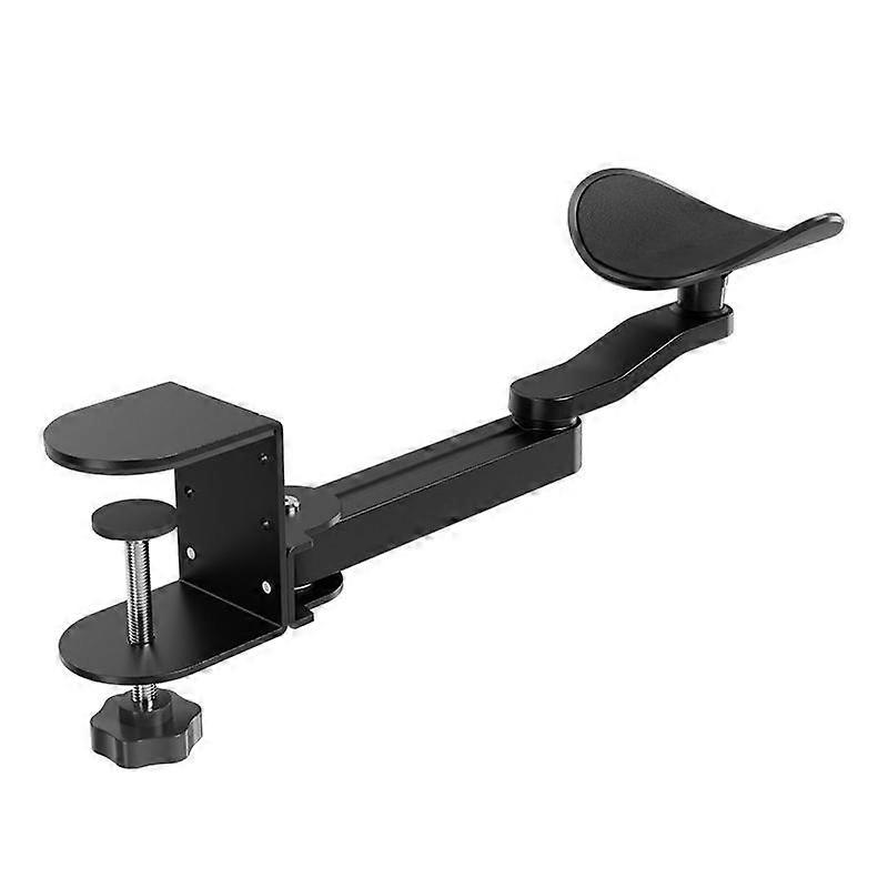 Ergonomic Computer Desk Arm Rest 360-degree Rotating Desk Clamp Arm Support Bracket Keyboard Armrest Extender