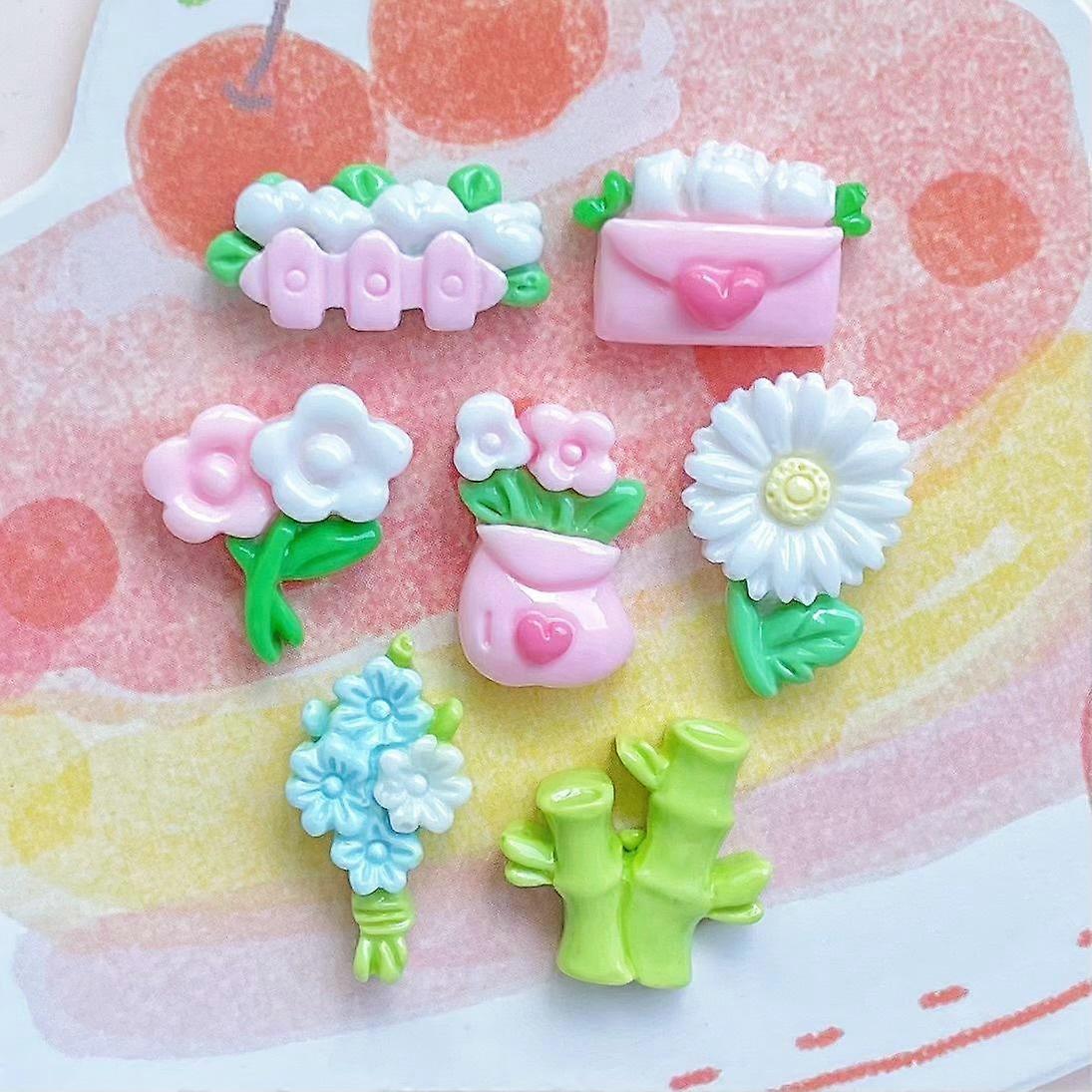 Mini Flower Resin Storage Box Accessories