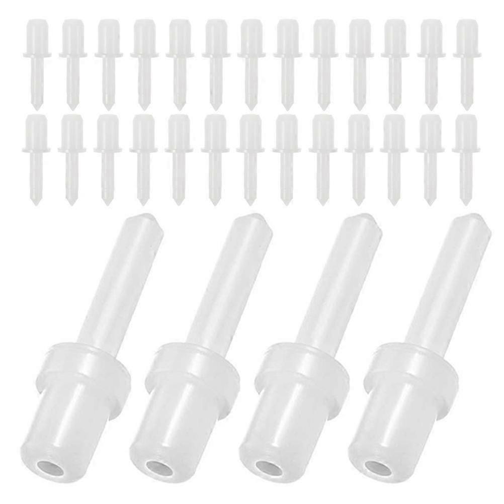 White Plastic Fasteners for Shutter Repair, 2.80X0.80X0.80CM, 50Pcs Maintenance Kit