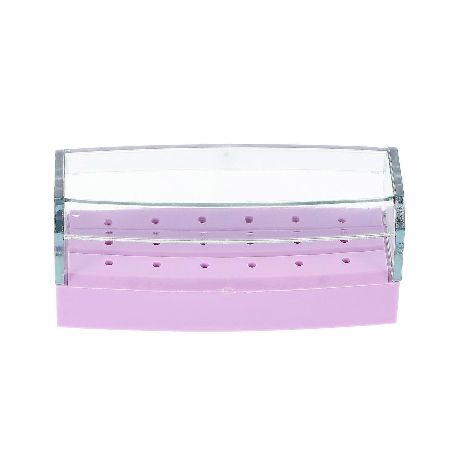 Nail Drill Bits Storage Box for Manicure Practice Featuring Plastic Organizer Case