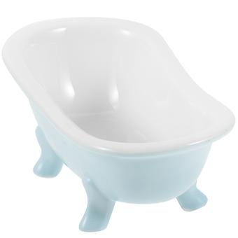 Himmelblaue Keramik-Hamster-Sandbadewanne für die Badewanne kleiner Haustiere