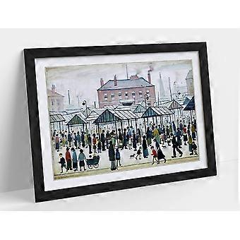 LS LOWRY MARKET SCENE NORTHERN TOWN jigsaw puzzle game for adults and kids AY0181