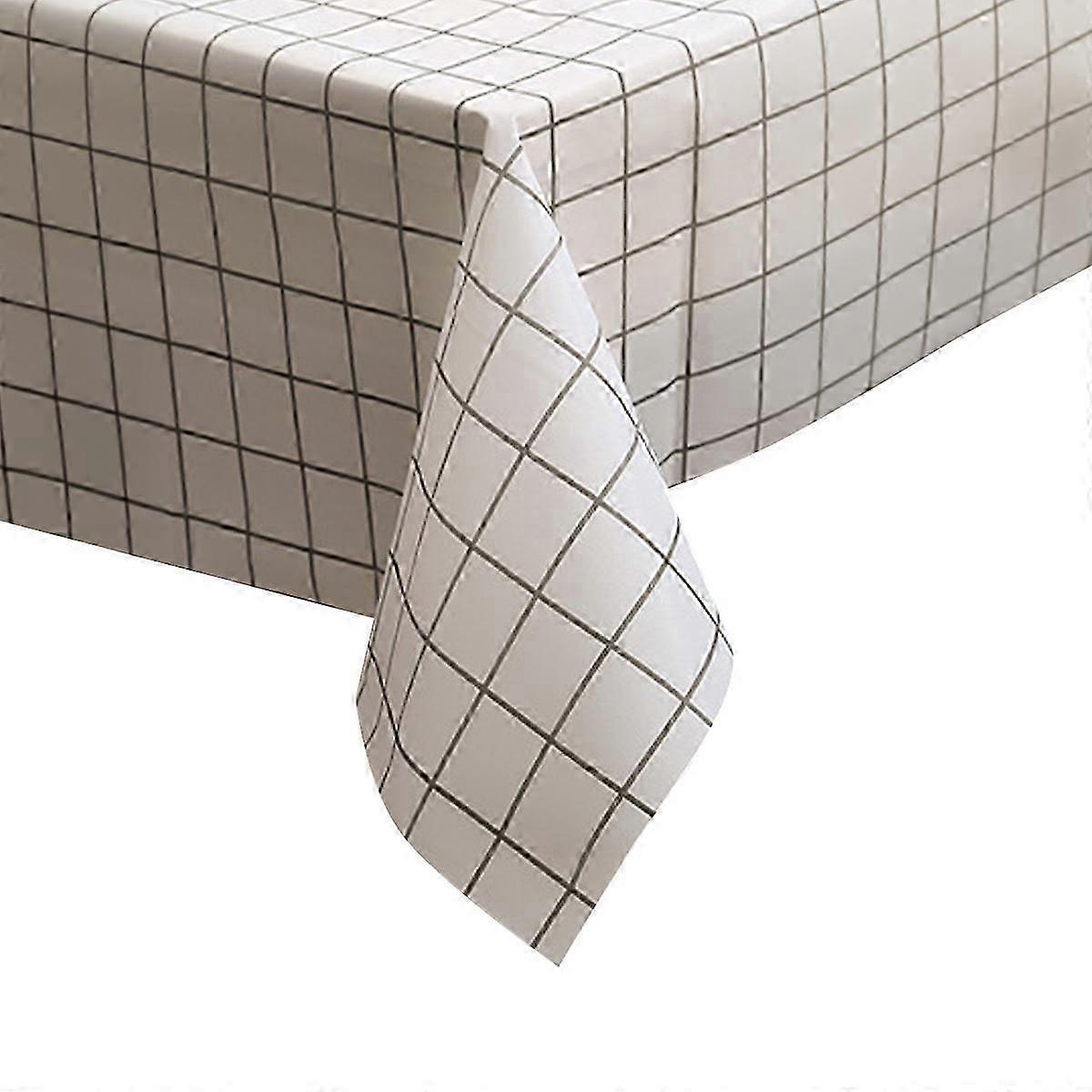 Square Polyester Tablecloth 137x137cm, White/Powder/Ash