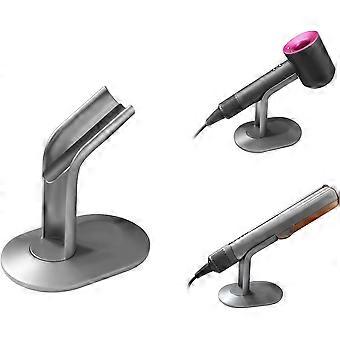 Supporto da tavolo per asciugacapelli Dyson HD08 HD15 HD16 e piastra HT01, staffa in lega di alluminio (1 pz, grigio)