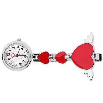 Infirmière créative suspendue montre médecin montre suspendue mode montre de poche médecin montre de poche pour l’utilisation de décor (rouge)