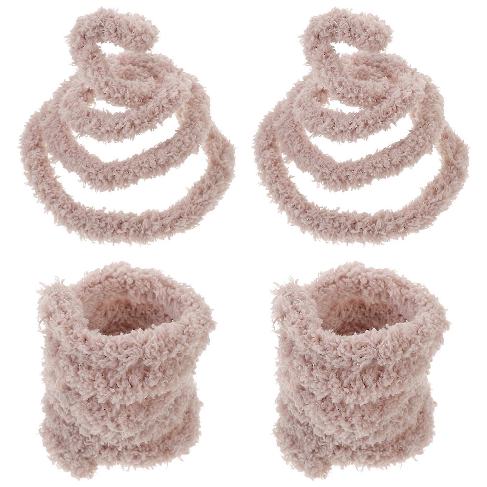 DIY Twisted Stick Chenille Stems for Crafting 4Pcs Plush Material Set