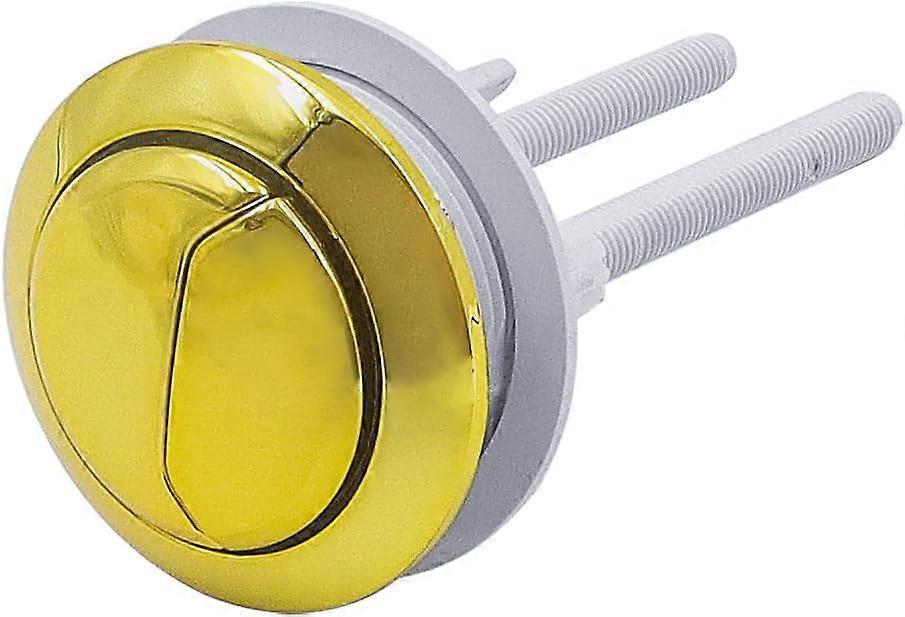 Replacement round dual-flush toilet flush button for concealed cable-