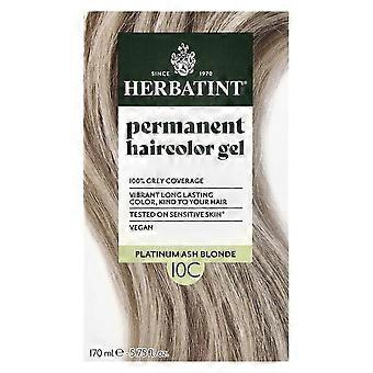 Herbatint, Permanent Haircolor Gel, 10C, Platinum Ash Blonde, 5.75 fl oz (170 ml)