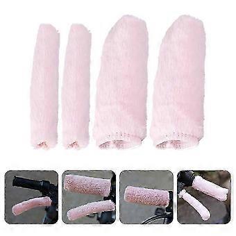 Warmhoudende fietsstuurhandvatten ter bescherming (1 set pluche handvathoezen)