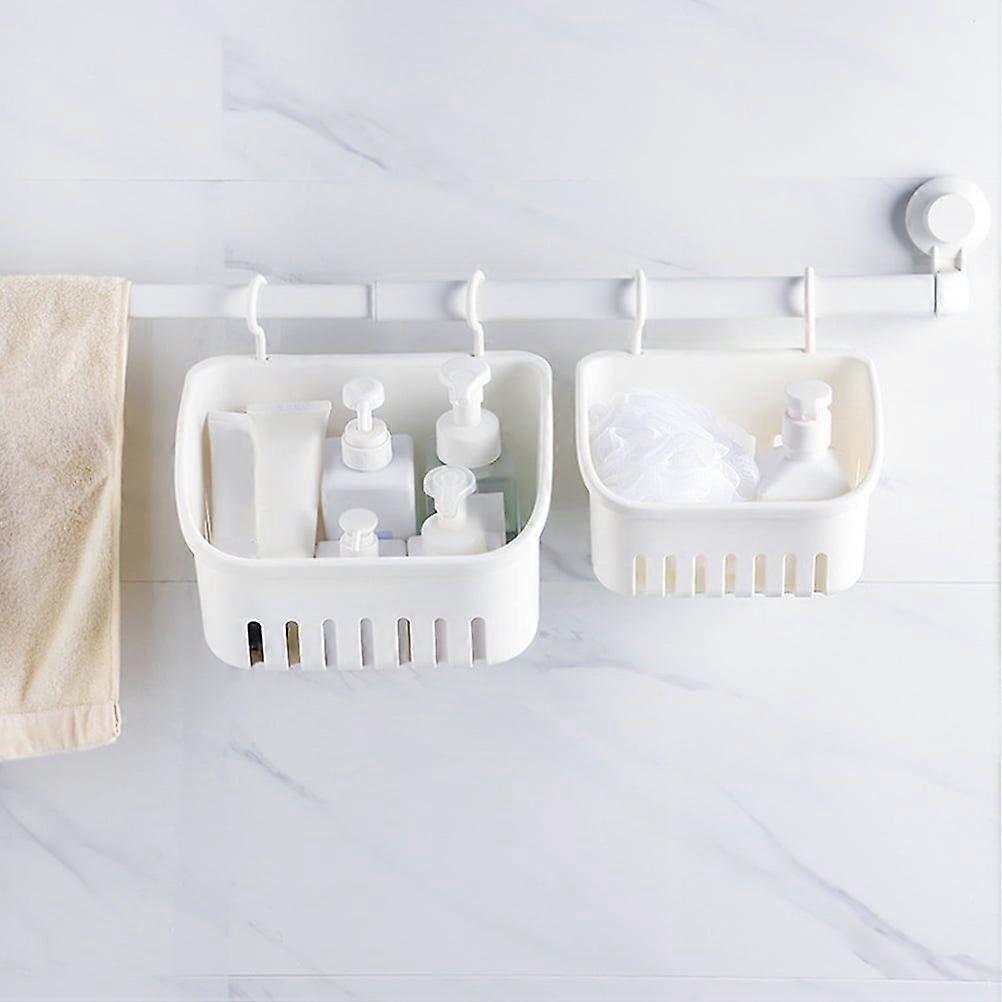 Plastic Storage Basket White 1Set 8.5X4.9In