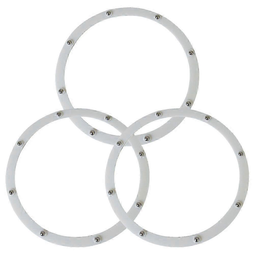 3Pcs Displaying Tray Holders Daily Use Rotating Rings Multi-function Tray Rollers