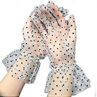 Women Lace Glove Short Lace Glove Lace Glove Compatible Wedding Tea 1950's Party Costume Favors FASTXM