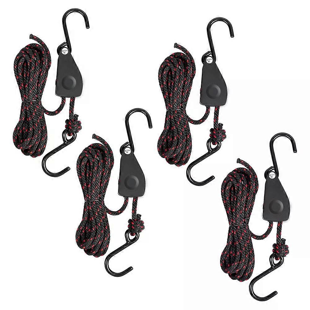 4 Pack 1/8 Inch x 6Ft Adjustable Tie Down Straps