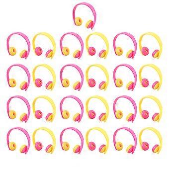 Conjunto de 25 peças de fones de ouvido em miniatura de PVC para decoração de casa de bonecas