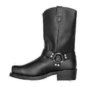 Herren-Motorradstiefel mit Knöchelriemen, lässiger Stil, QD
