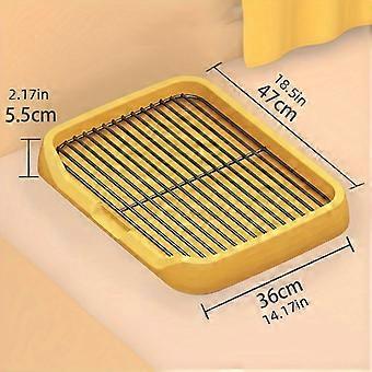 1pc Quick-Clean Dog Toilet Tray with Durable Metal Grid - Anti-Splash Potty Training Pan for Indoor Use - Perfect for Hassle-Free Pet Care