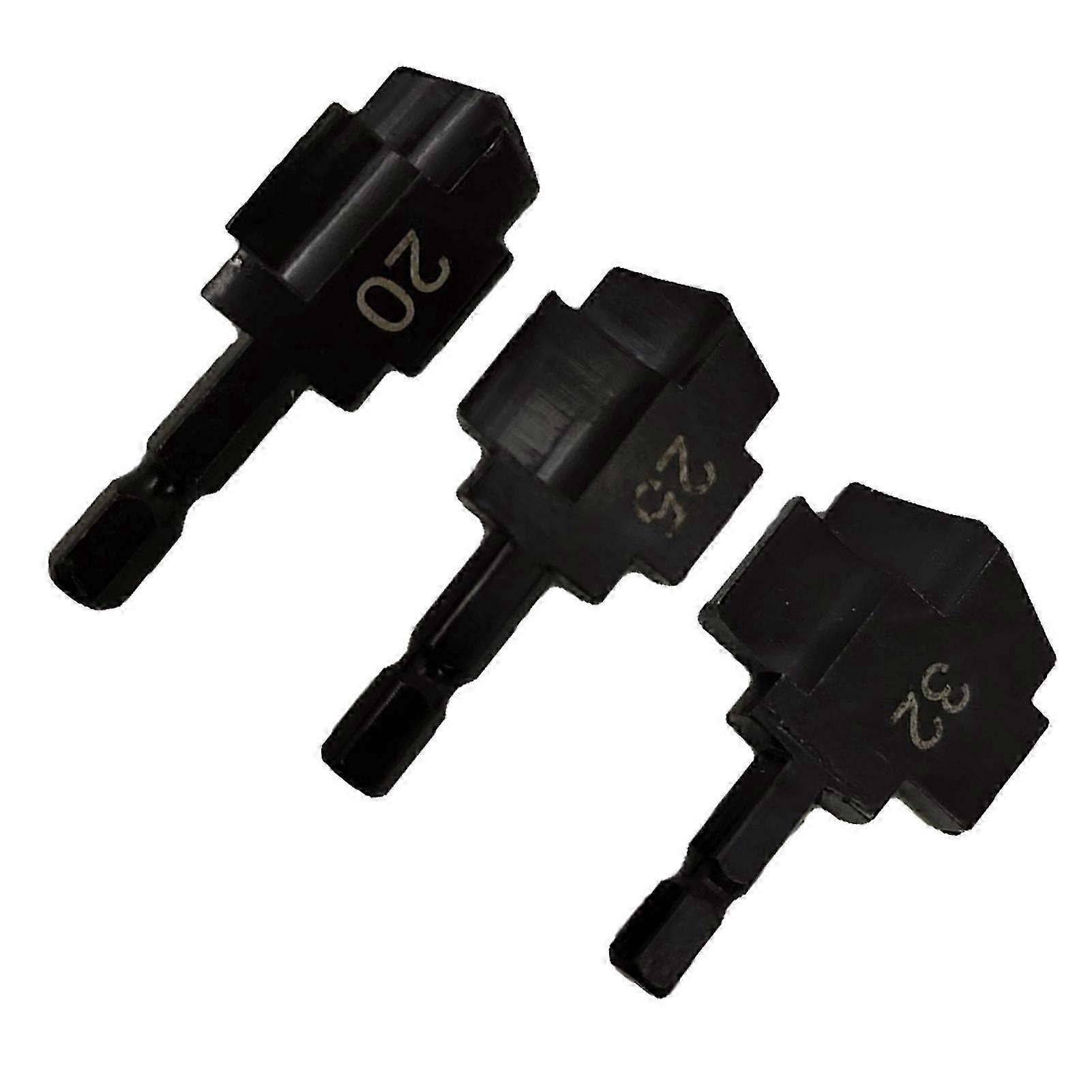 3Pcs HSS Ti-Coated 1/4" Hex Pipe Reaming Drill Bits for PPR