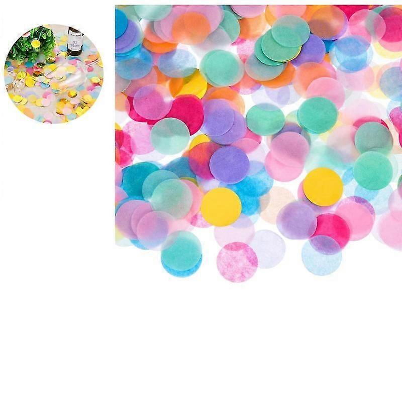 1 Inch Multicolor Round Tissue Confetti, 20pcs