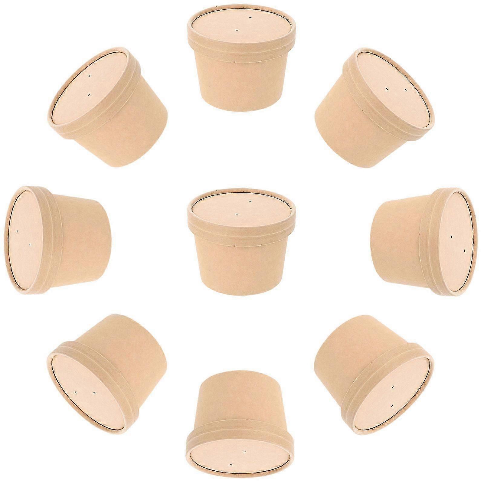 Einweg-Eiscreme-Pappbecher, 10er-Sets inklusive