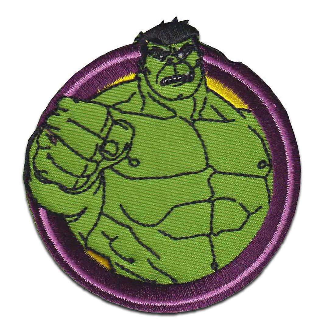 Marvel © Avengers Hulk Button - patch, iron-on patch, size: 7 x 6.7 cm