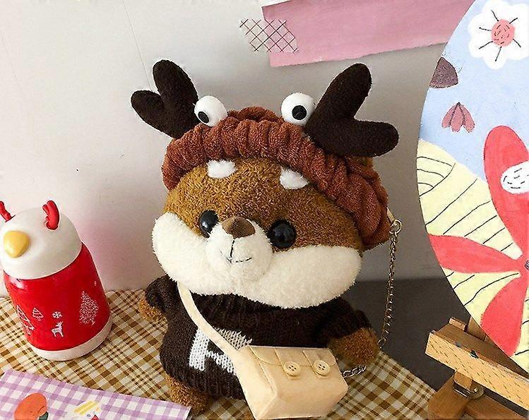 Plush pouch 18cm - brown bear
