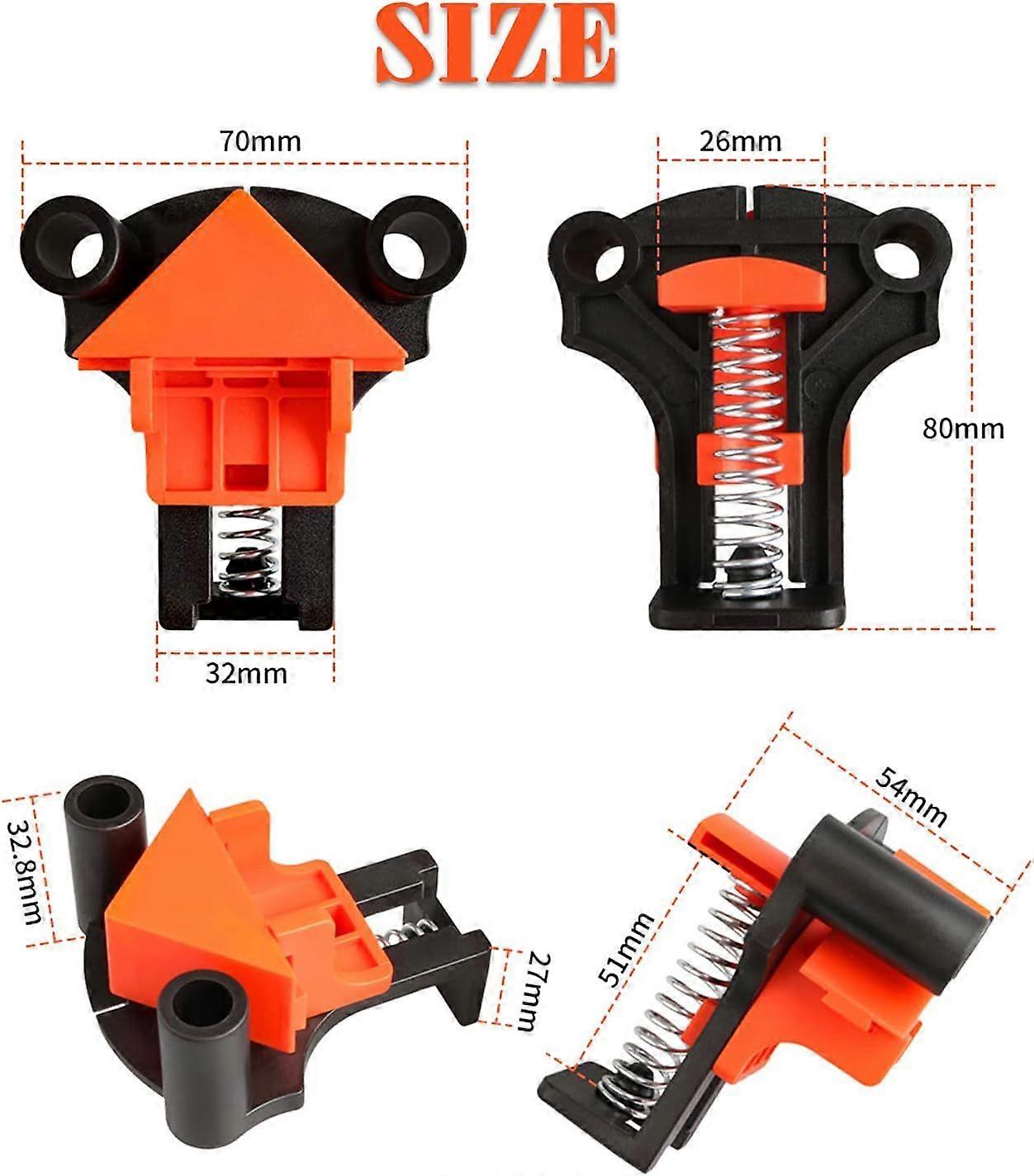 4 Pieces Corner Clamps - Corner Clamps - Right Angle Clamp - Replaceable 60