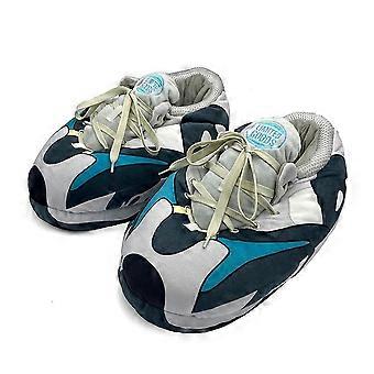 Funny Cartoon Sneaker Plush Slippers Warm Winter Shoes Cozy Fluffy Cotton Footwear Soft Indoor House Slipper with Trendy Sporty Design for Home Bedroo