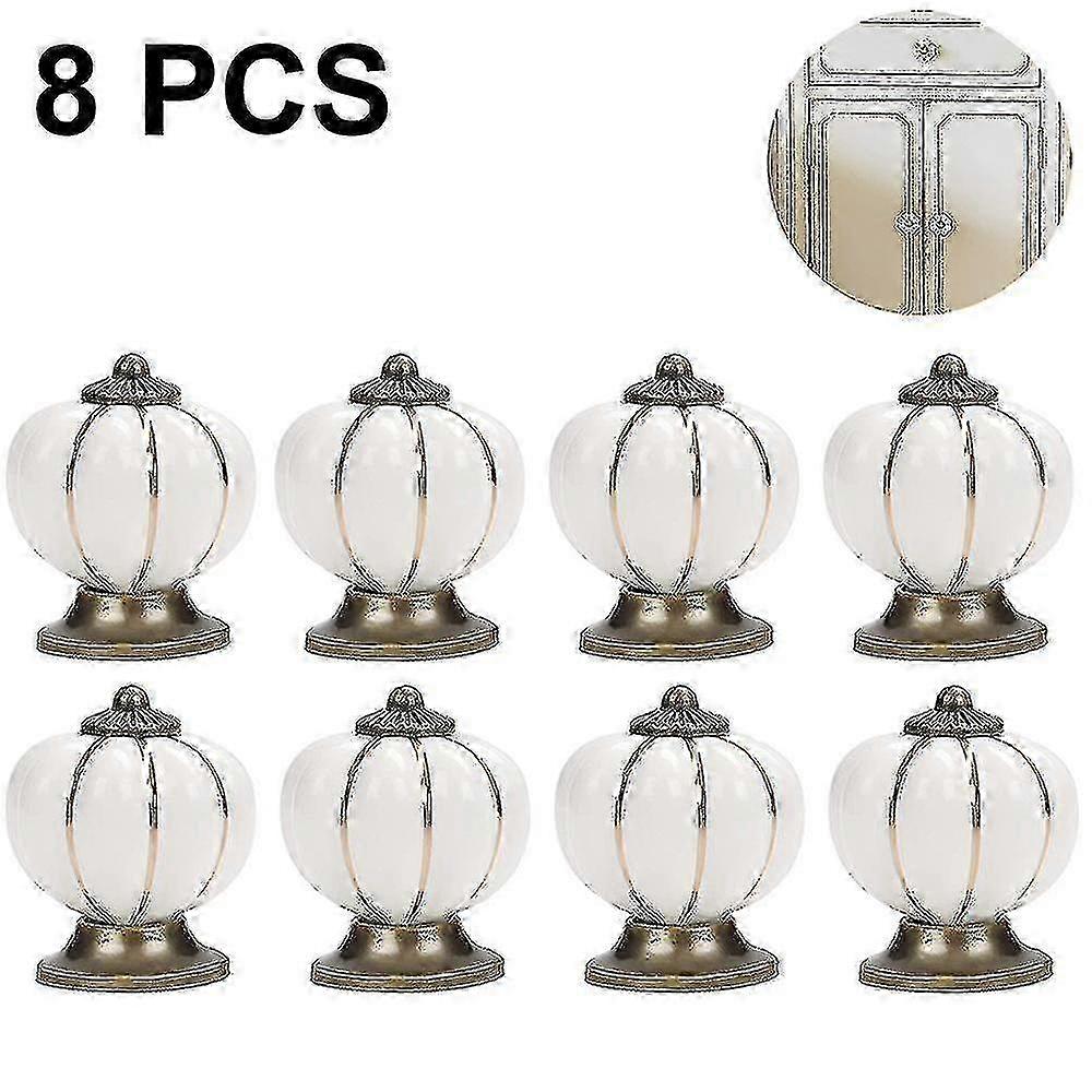 8 Pcs Drawer Knobs Dresser Furniture Knobs Ceramic 38mm Door Knobs -Z-zkhj