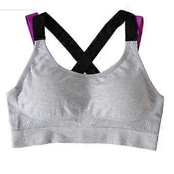 Sports Bra Full Cup Breathable Top Shockproof Cross Back Push Up Workout Bra compatible with women Gym Running Jogging Yoga Fitness Bra