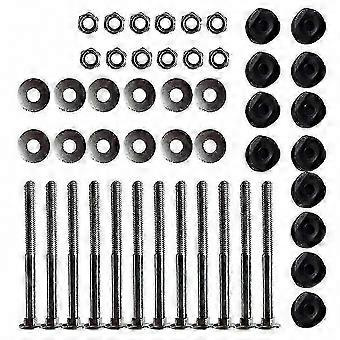 Corrosion-Resistant Galvanized Steel Trampoline Screw Kit, 24-Piece Set with Nuts