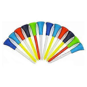 50pcs Golf Tools 83mm Multicolor Plastic Golf Tees Rubber Cushion Professional