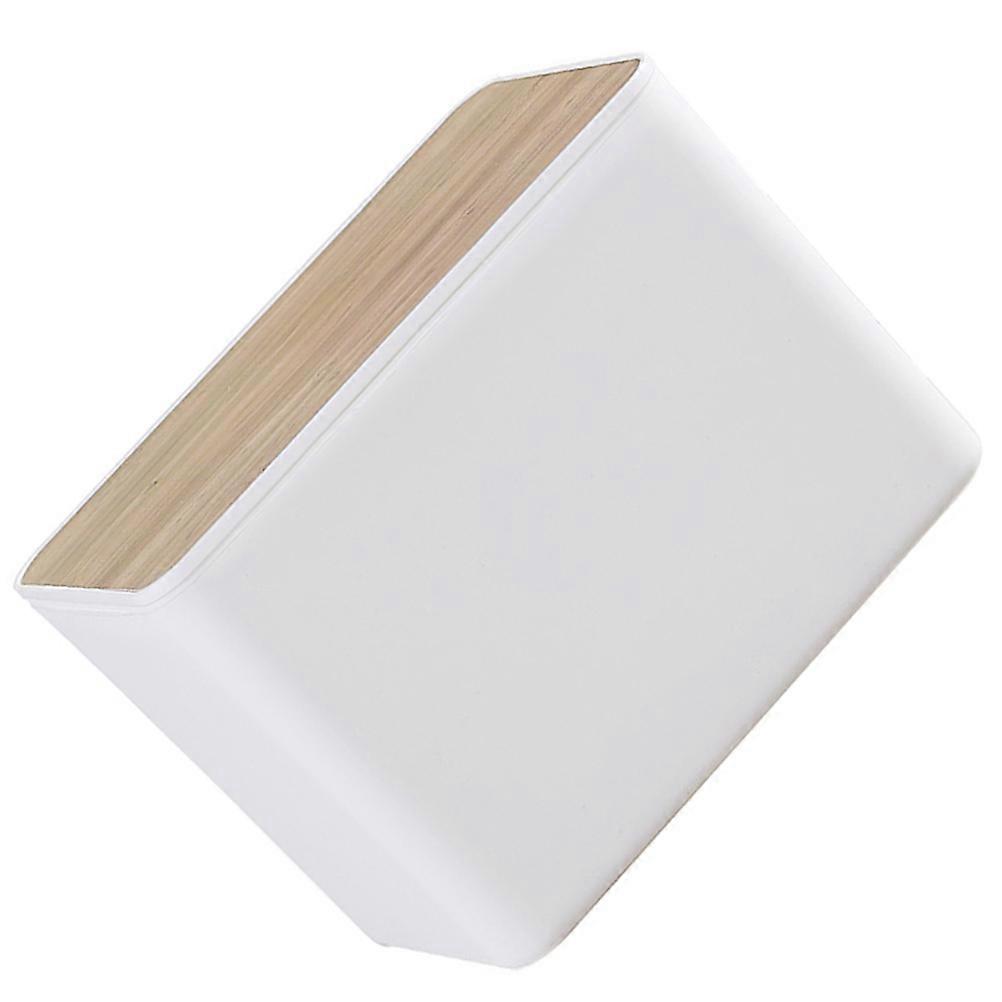 Tissue Box Holder Multi-Function for Storage 2Pcs White Desktop Case