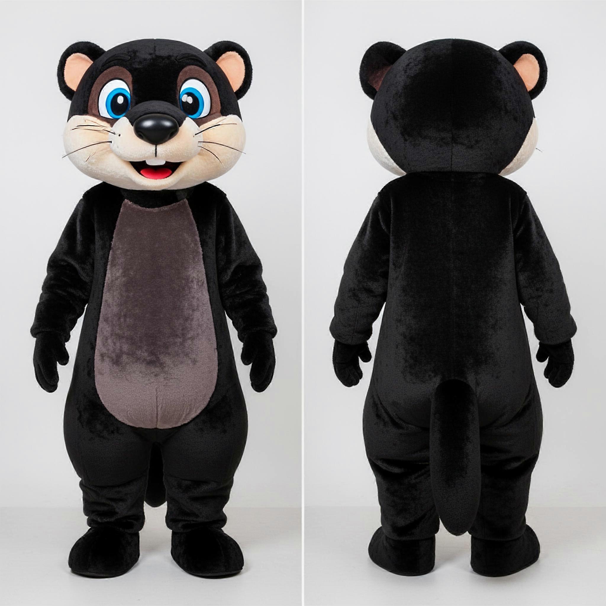 MASTICOT Ebony Sleek Weasel Mascot
