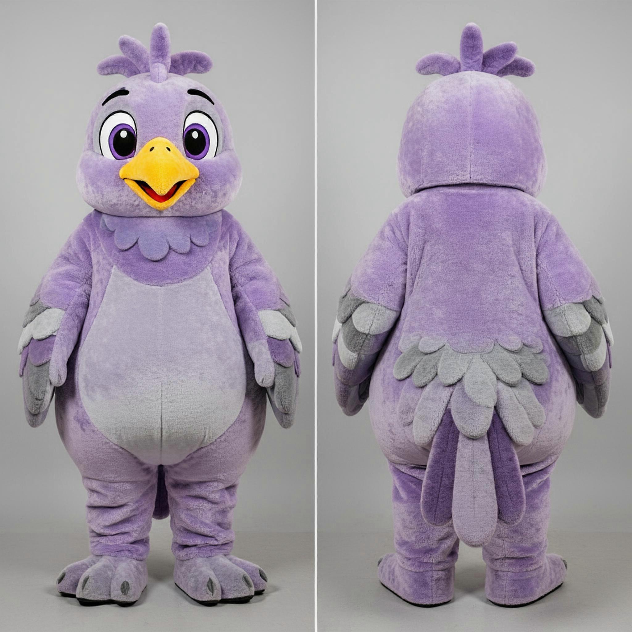 MASTICOT Lavender Plush Passenger Pigeon Mascot