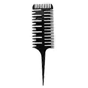 3-Way Hair Highlighting Sectioning Weaving Foiling Comb for Hair Dyeing Plastic