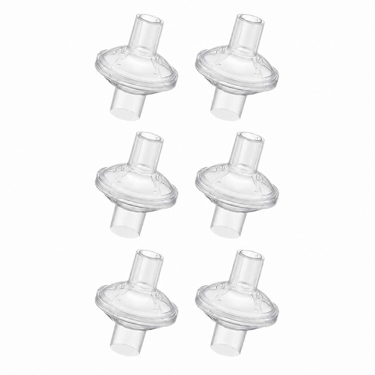 6 Pack Inline CPAP Filters for Compatible Breathing Hose and Machine Setups