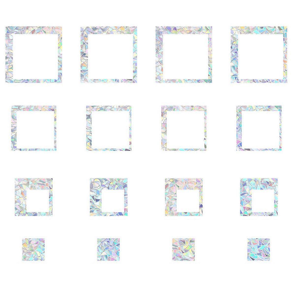Decorative Stained Glass, Smooth Surface, Square Pattern