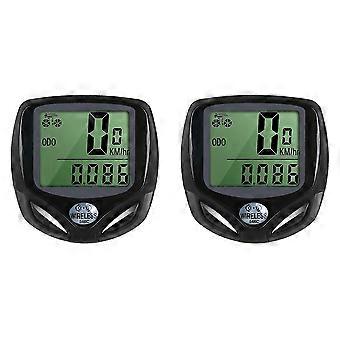 2X Bicycle Wireless Waterproof Magnet Sensor Bicycle Speedometer Digital Odometer Multifunctional Bicycle Accessories