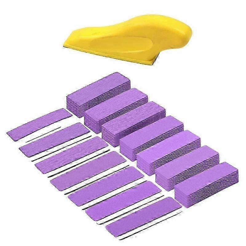 Purple Square Sandpaper Sheet Durability Grinding Block for DIY