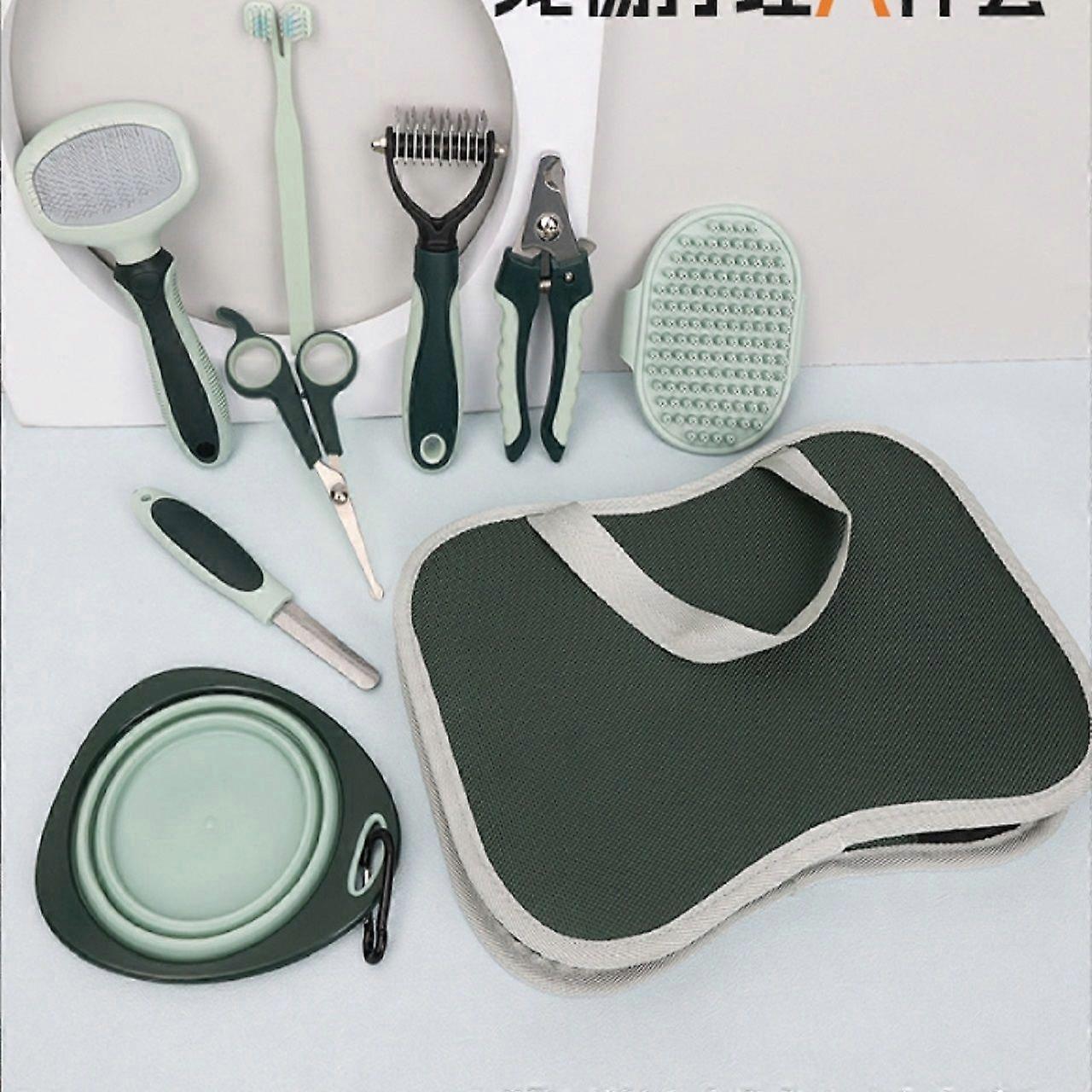Self-Cleaning Grooming Kit for Medium Long-Haired Pets
