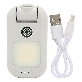 Mini Emergency Flashlight Charger 1000LM Compass COB Small Flashlight Charger compatible with Outdoor Camping Fishing Hiking White